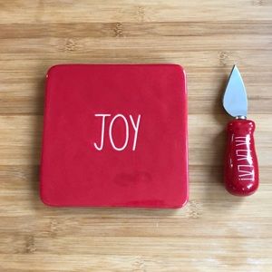 BOGO Sale: Rae Dunn Joy Cheese Plate& FaLaLa Knife